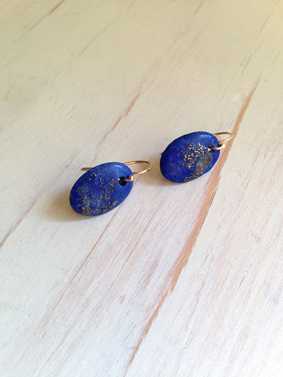 Lapis Slice Earring