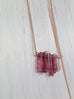 Pink Tourmaline Raw Shard Necklace