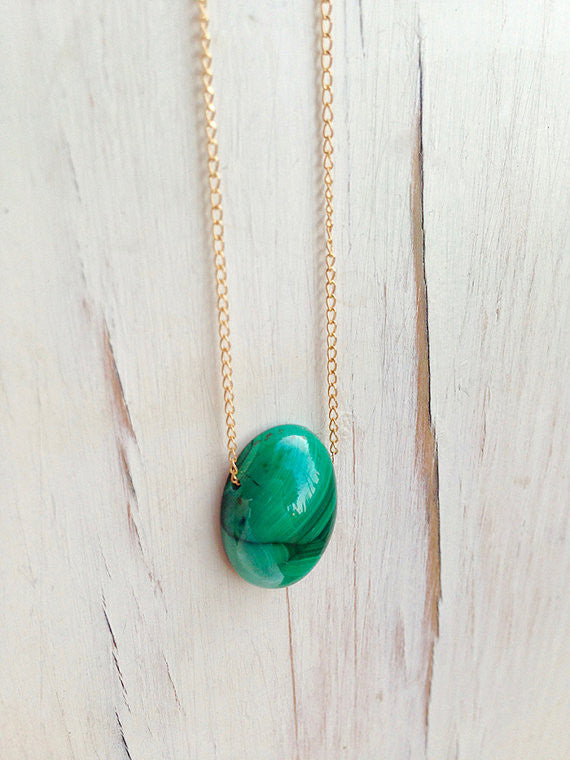 Malachite Oval Necklace