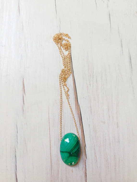 Malachite Oval Necklace