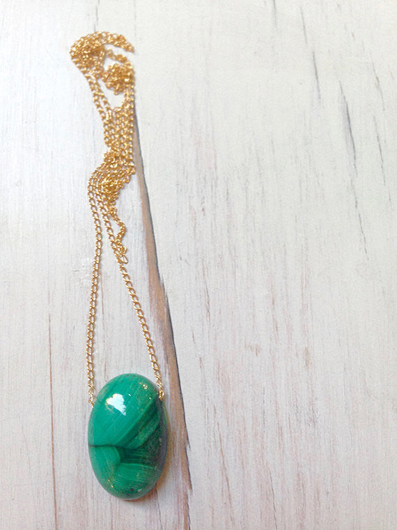 Malachite Oval Necklace