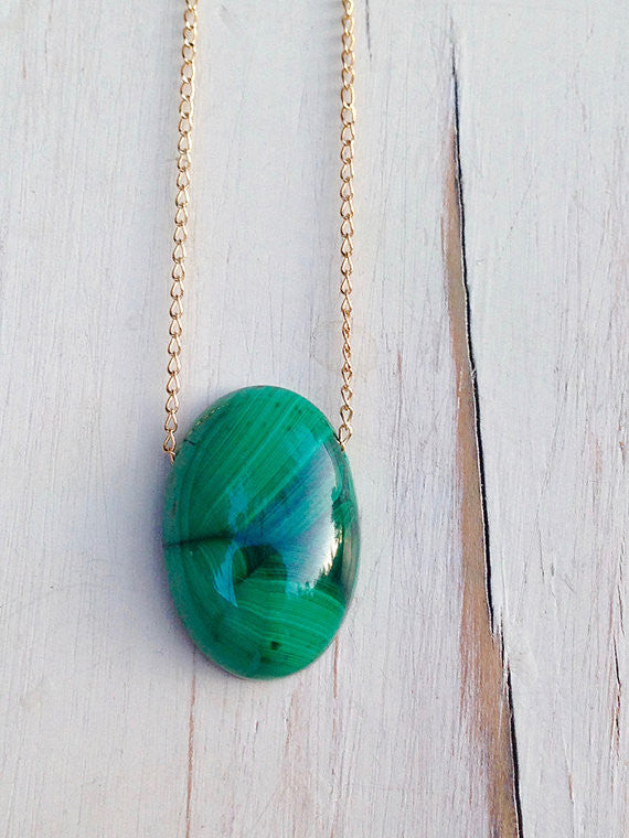 Malachite Oval Necklace