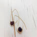 Raw Garnet Endless Hoop