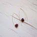 Raw Garnet Endless Hoop