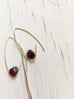 Raw Garnet Endless Hoop