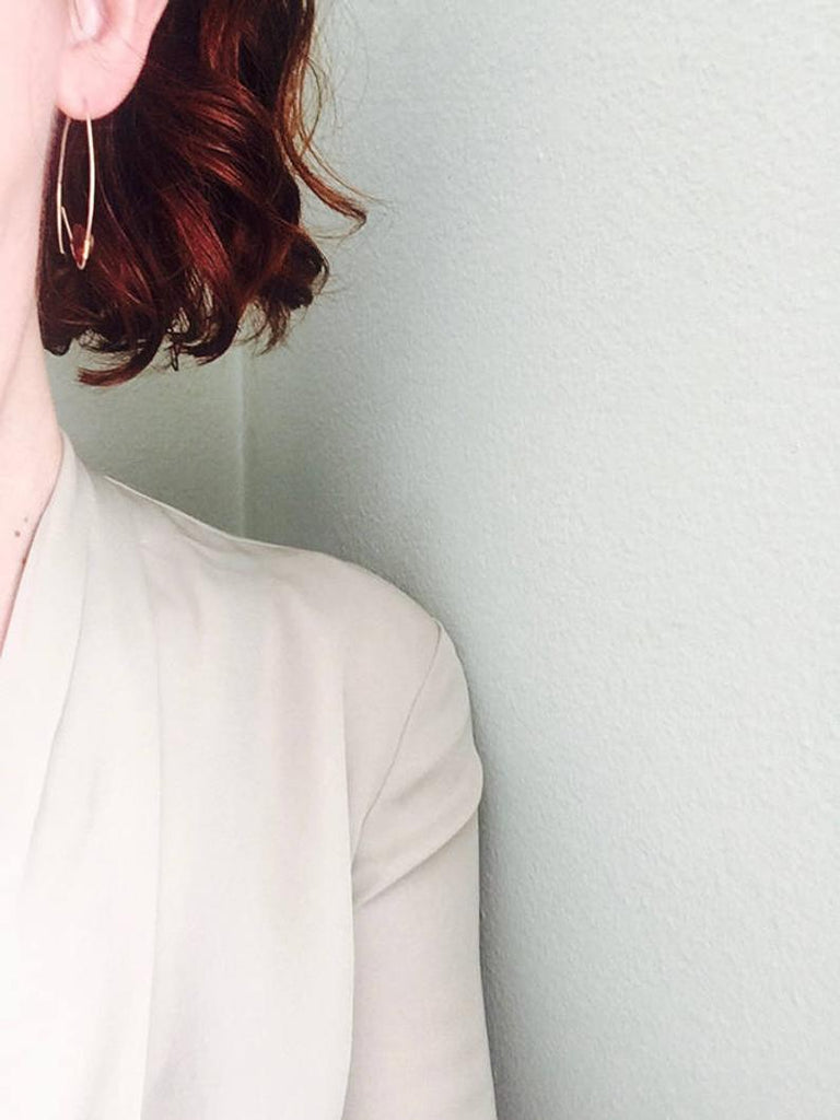 Raw Garnet Endless Hoop