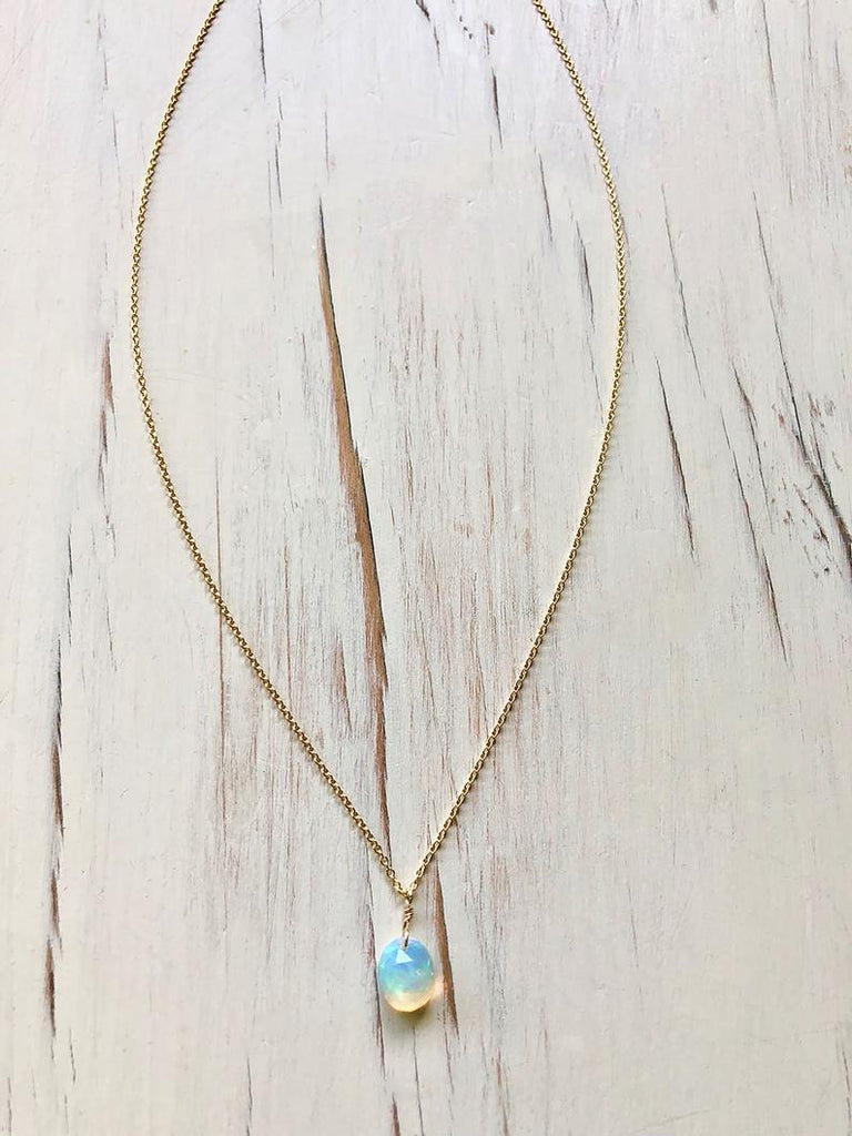 Delicate Welo Opal Necklace