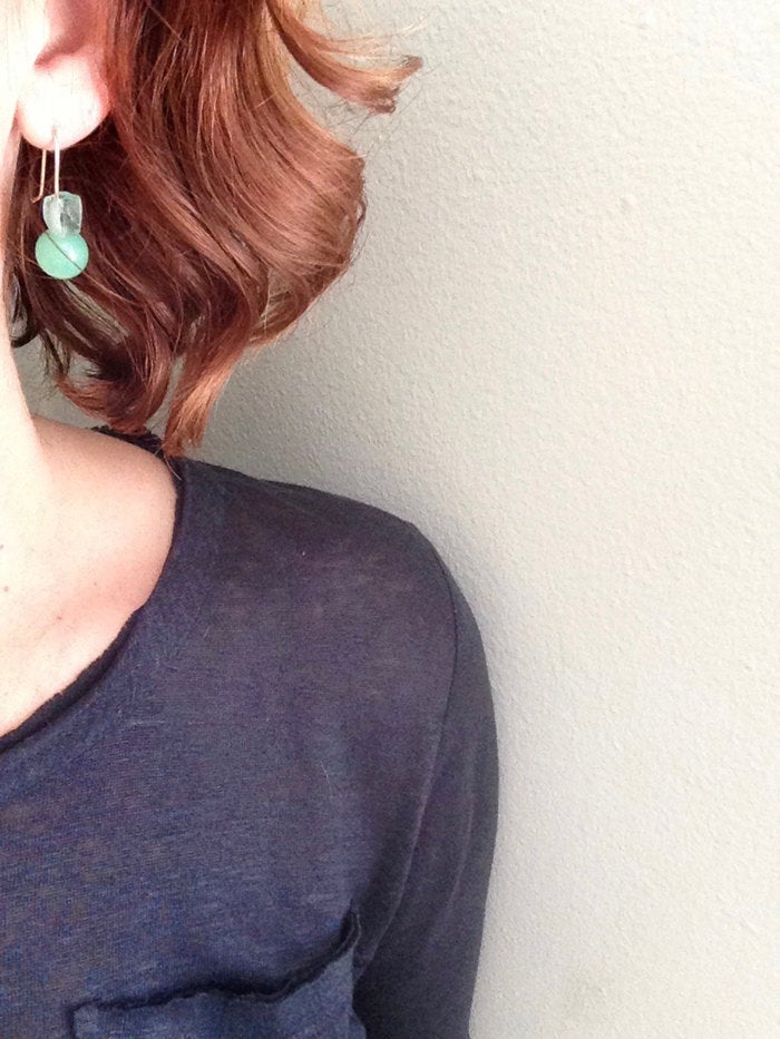 Chrysoprase Gemstone Earrings