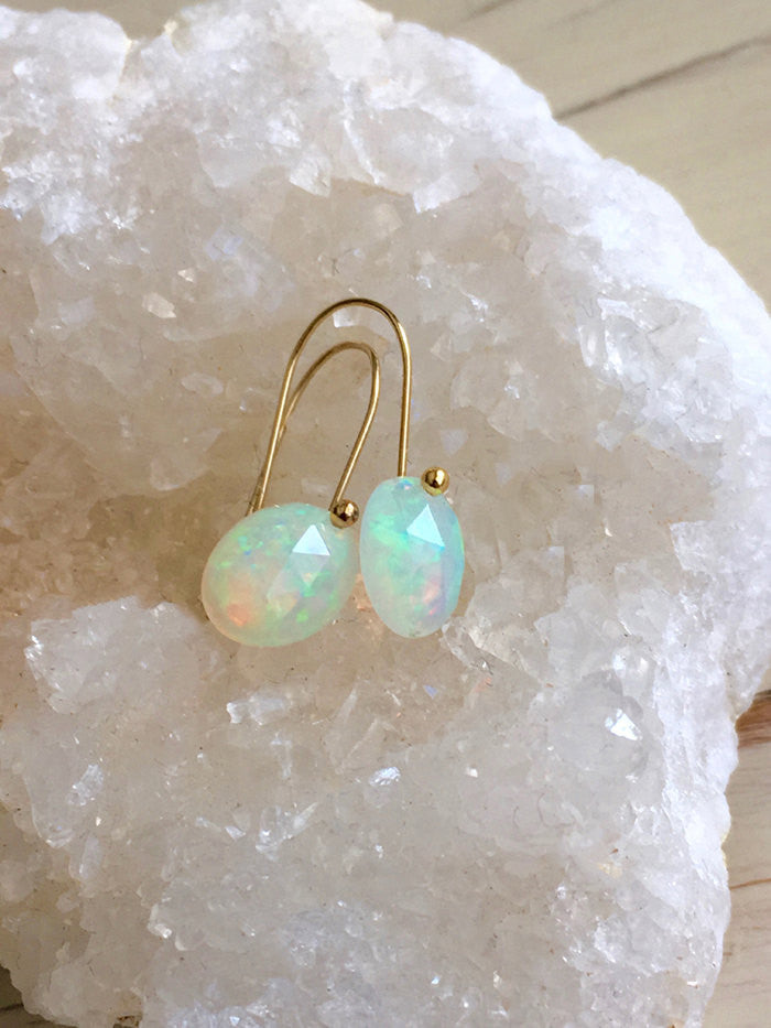 Welo Opal Rose Cut Earrings