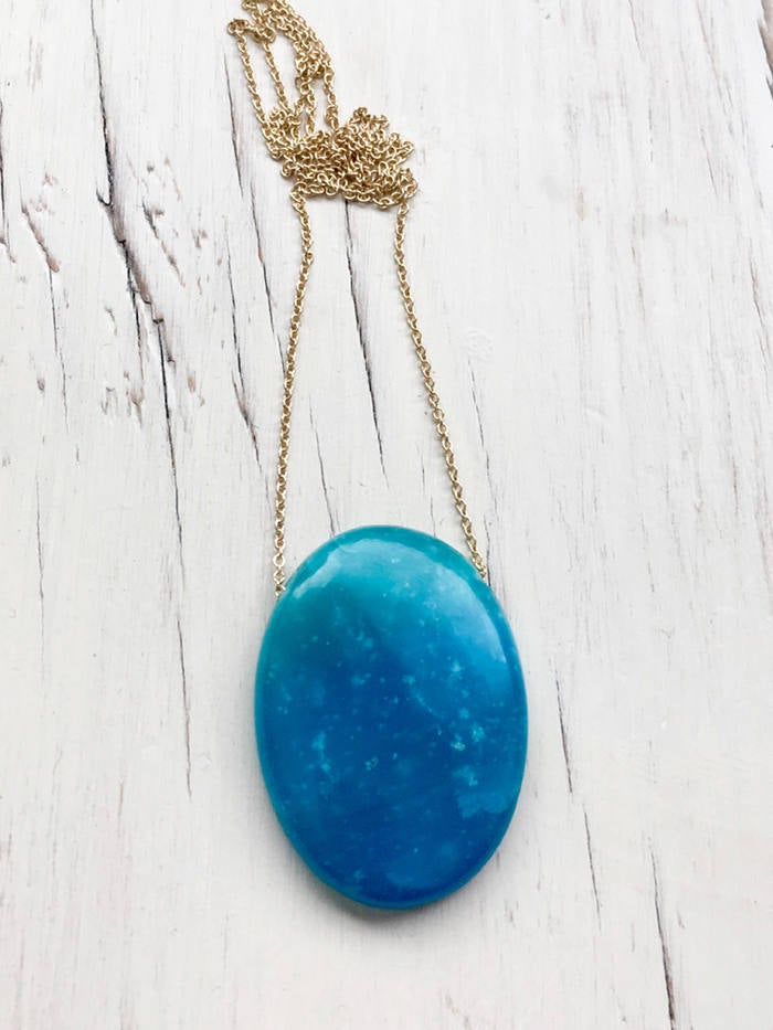 Hemimorphite Oval Necklace