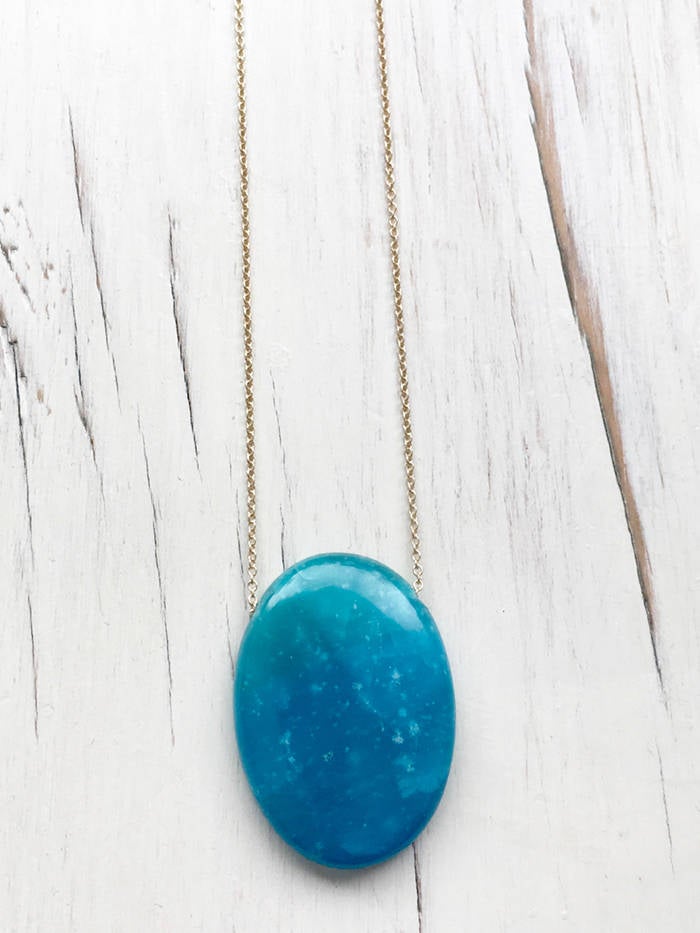 Hemimorphite Oval Necklace