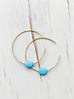 Turquoise Oval Hoops