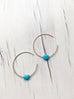 Turquoise Oval Hoops