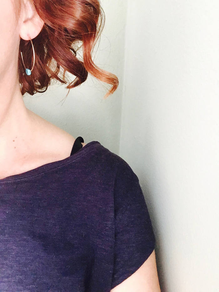 Turquoise Oval Hoops