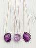 Amethyst Raw Slice Necklace