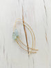 Aquamarine Tear Hoop