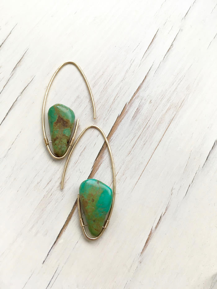 Turquoise Tear Modern Hoop
