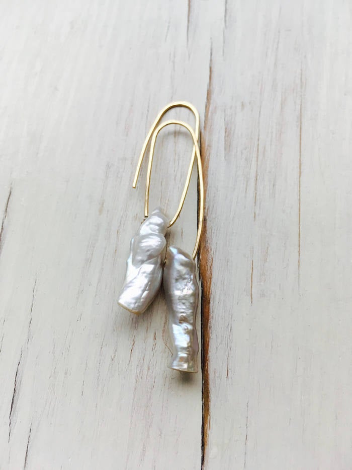 Modern Pearl Earrings