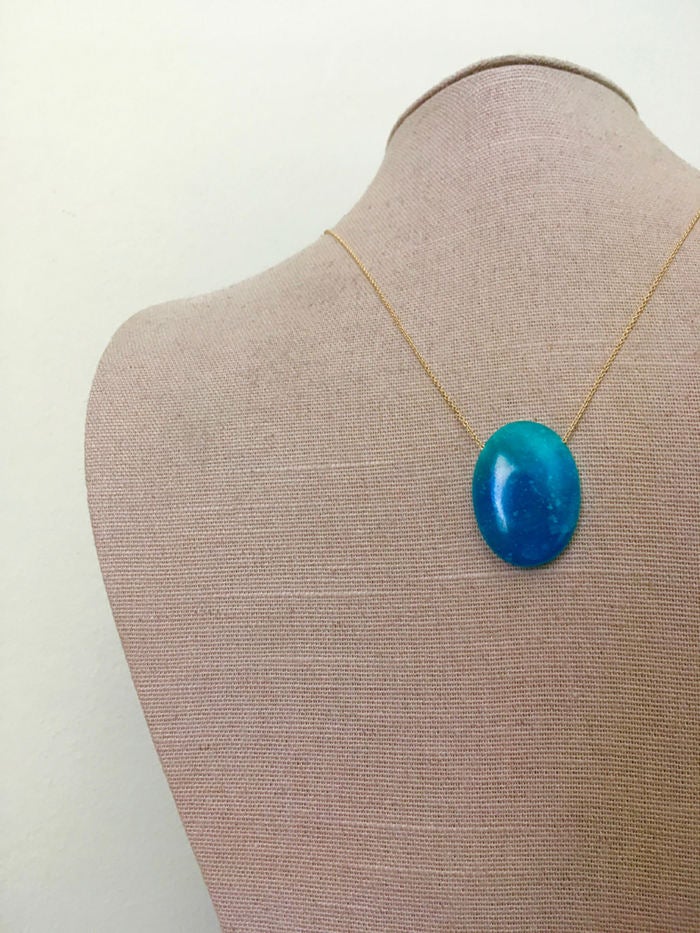 Hemimorphite Oval Necklace