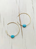 Turquoise Oval Hoops