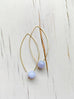 Blue Lace Agate Arc Hoops