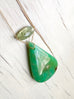 Chrysoprase Prehnite Teardrop Necklace Statement Necklace