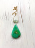 Chrysoprase Prehnite Teardrop Necklace Statement Necklace