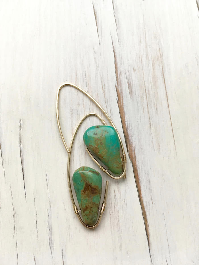 Turquoise Tear Modern Hoop