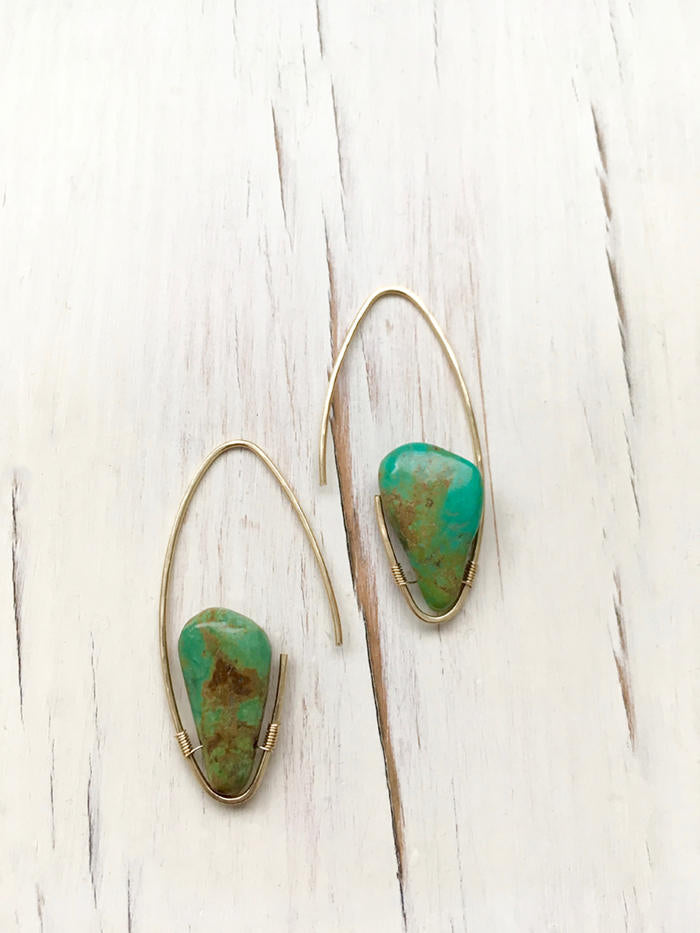 Turquoise Tear Modern Hoop