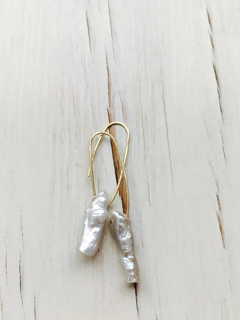Modern Pearl Earrings