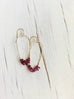 Pink Tourmaline Dangle Hoops
