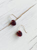 Mozambique Garnet Slice Dangle Earring
