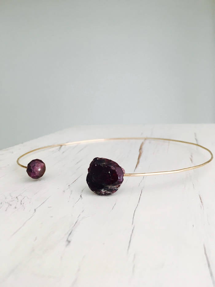 Raw Garnet And Ruby Chocker