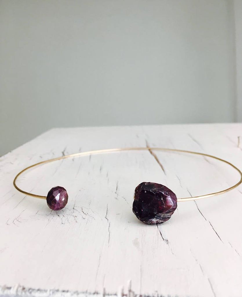 Raw Garnet And Ruby Chocker