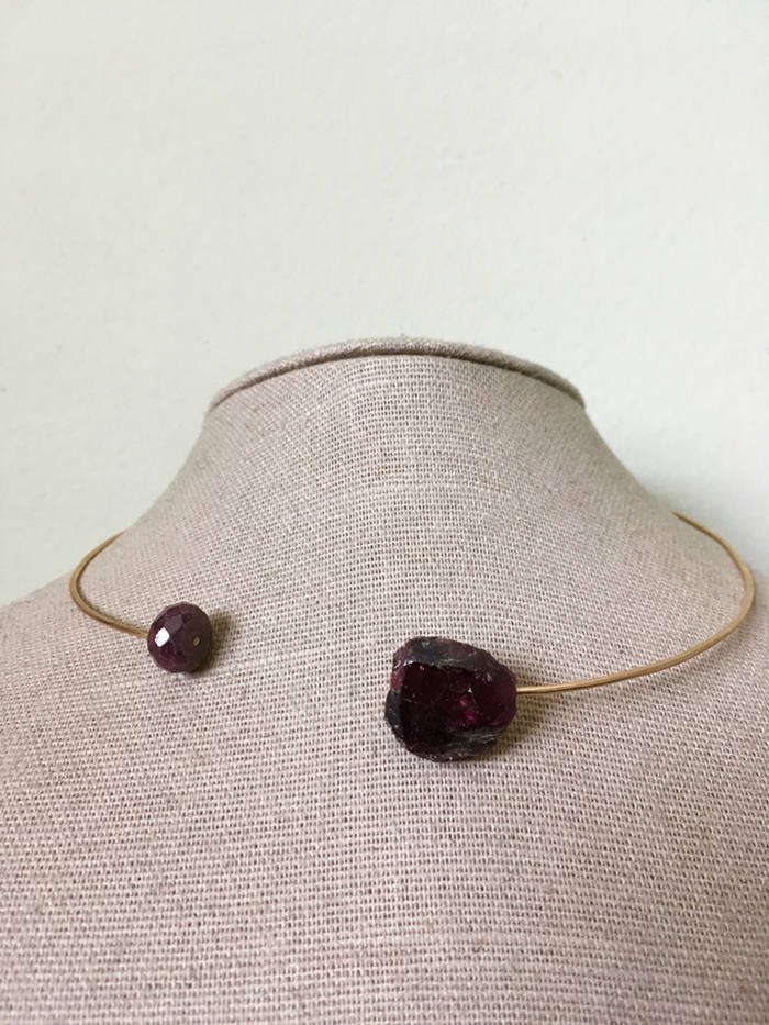 Raw Garnet And Ruby Chocker