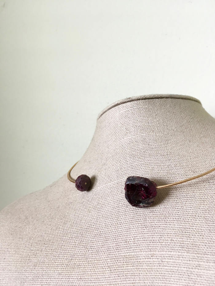 Raw Garnet And Ruby Chocker