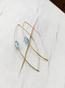 Aquamarine Tear Hoop