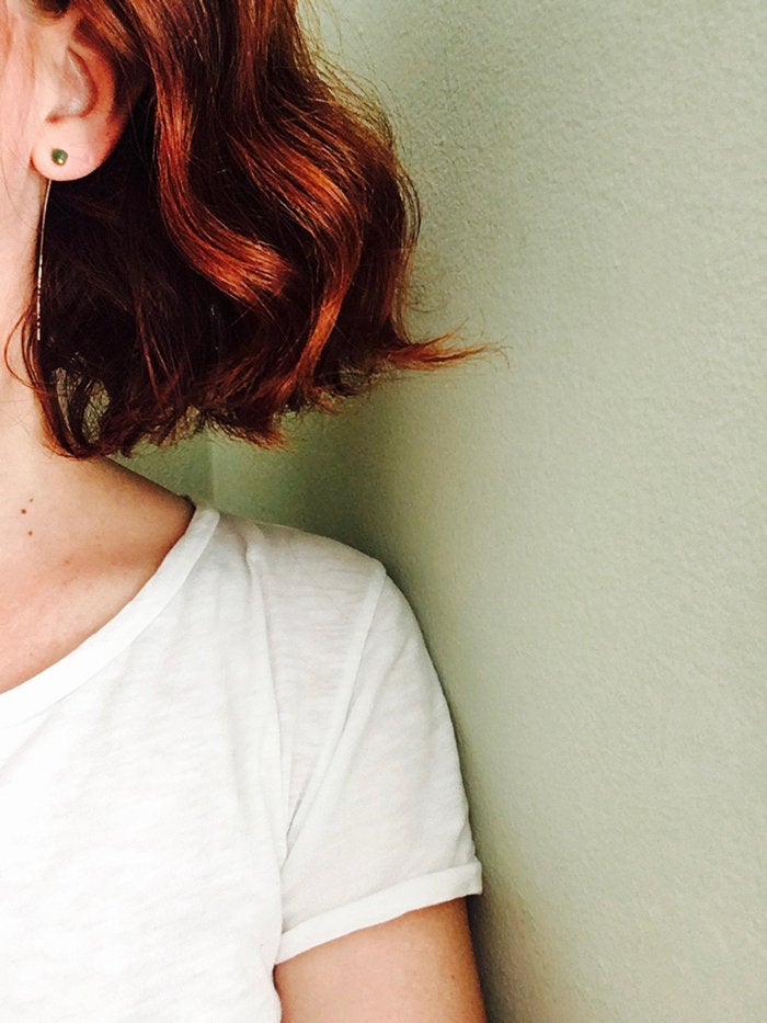 Emerald Raw Arc Earring