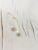 Pearl Oblong Hoop Earrings