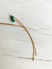 Emerald Raw Arc Earring