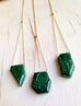 Semi Raw Malachite Layering Necklace