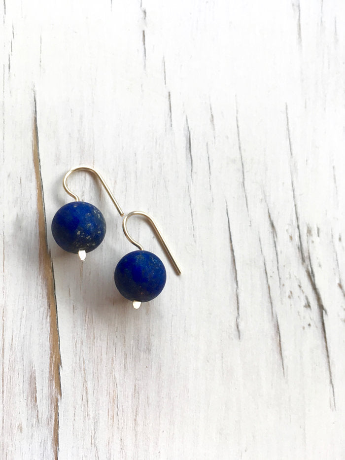 Modern Lapis Dangle Earring