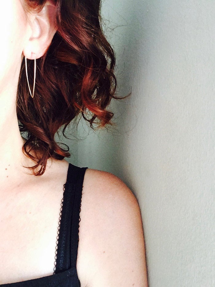 Gold Filled Hammered Hoop