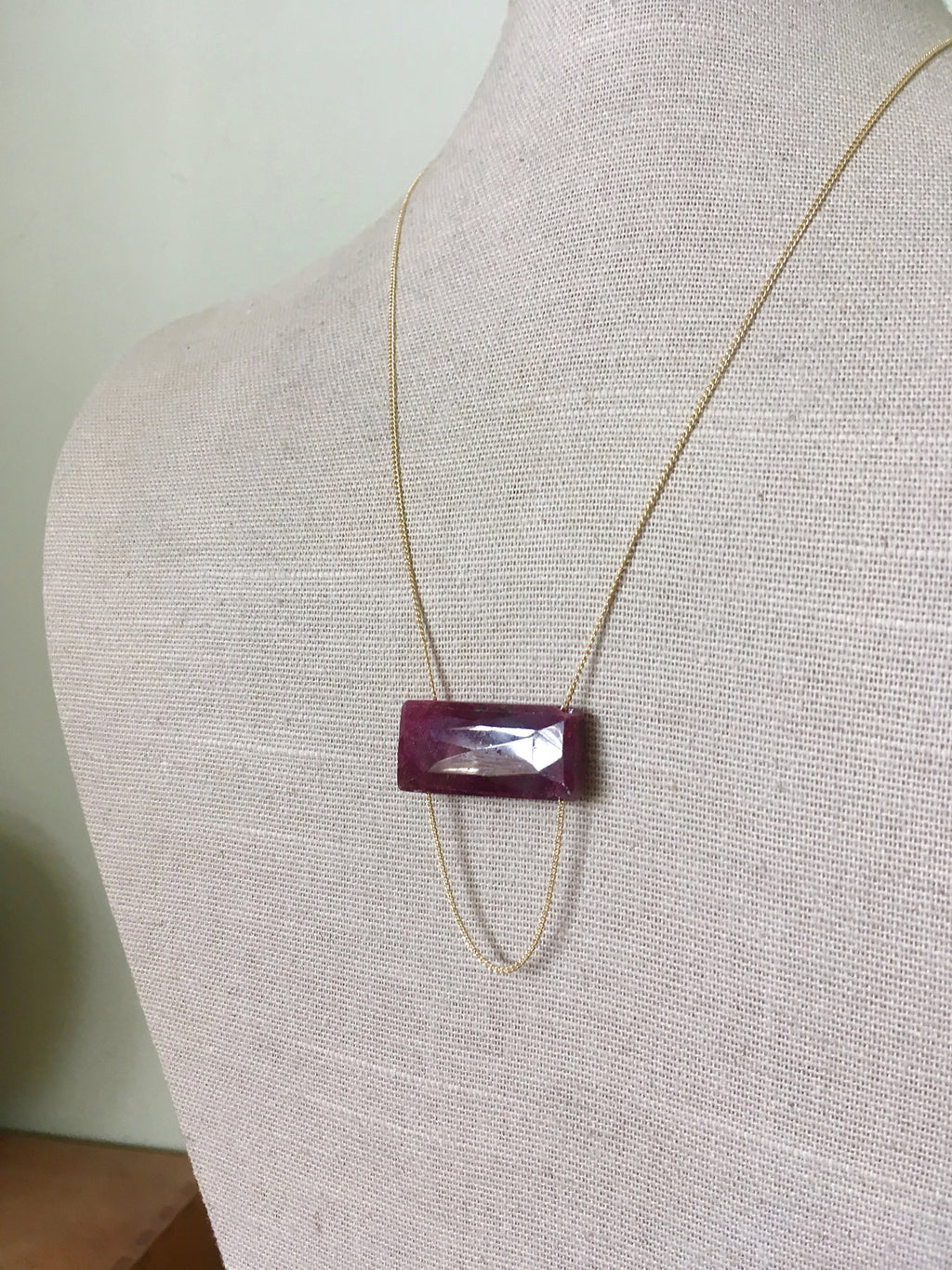 Ruby Bar Necklace