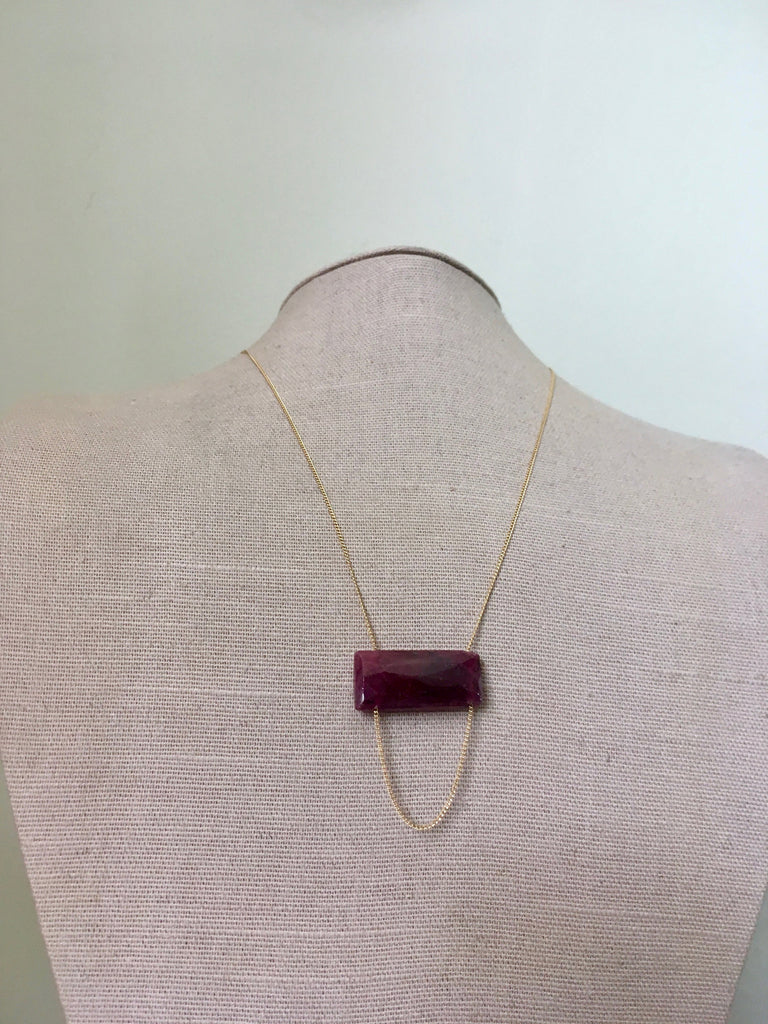 Ruby Bar Necklace