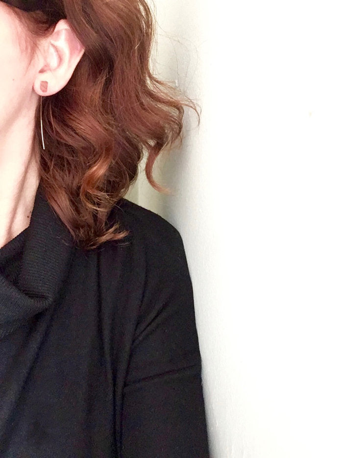 Pink Tourmaline Arc Earring