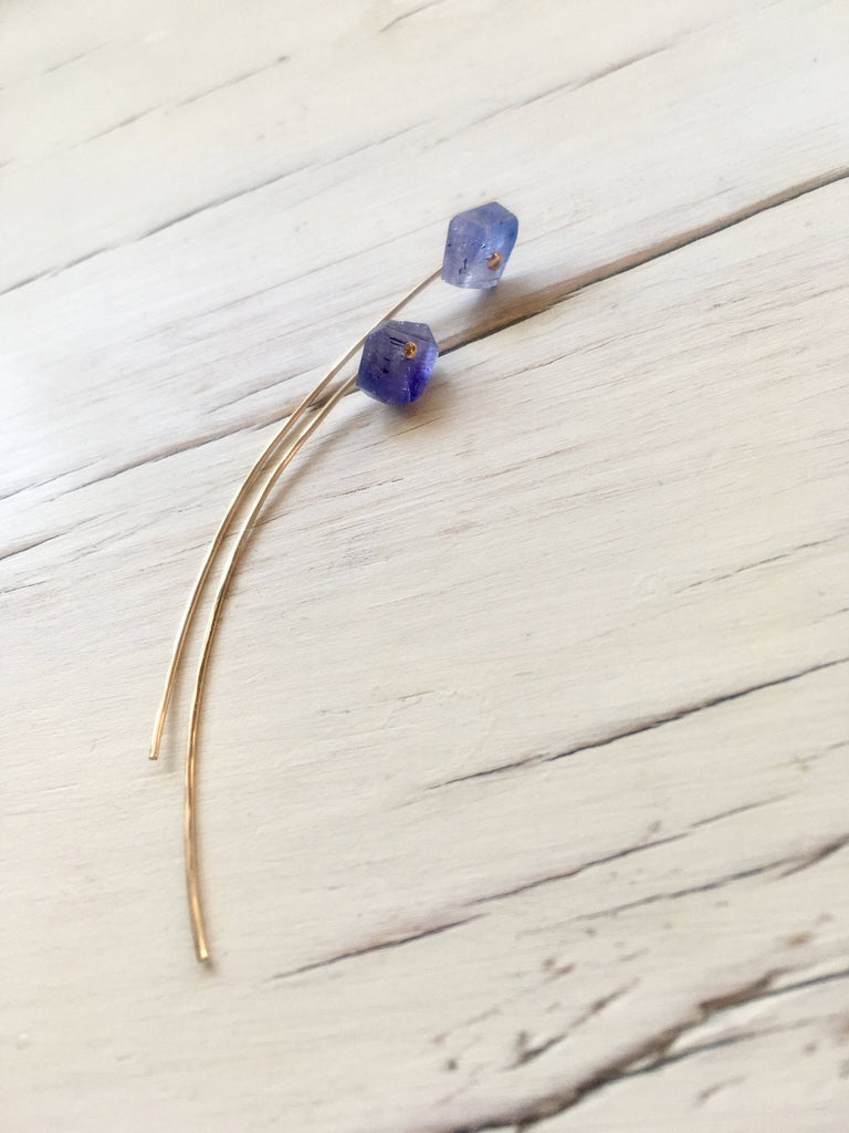 Tanzanite Arc Earrings