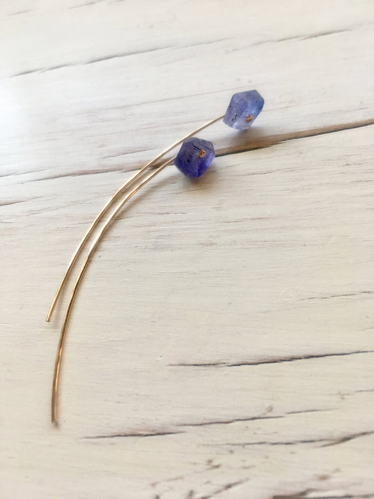 Tanzanite Arc Earrings