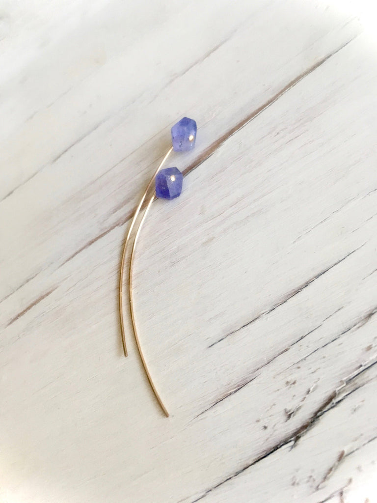 Tanzanite Arc Earrings