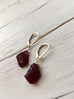 Garnet Raw Stone Earrings